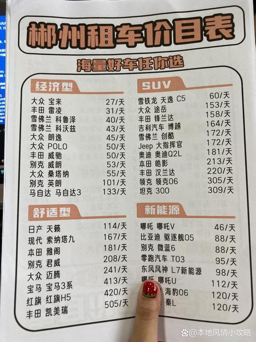 2026郴州自驾游租车推荐清单：正规越野车TOP3选择与避坑